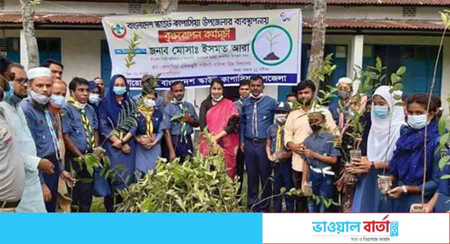 কাপাসিয়ায় স্কাউটের বৃক্ষরোপণ কর্মসূচি উদ্বোধন